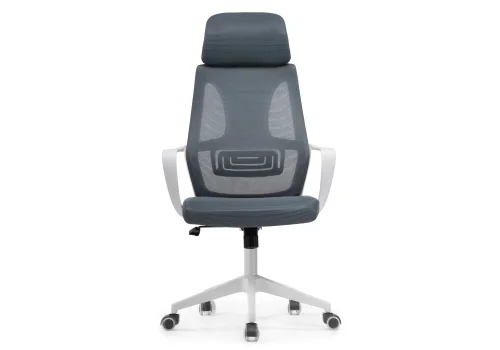 Компьютерное кресло Golem dark gray / white 15332 Woodville, серый/сетка ткань, ножки/металл/белый, размеры - *550***680*630 фото 2